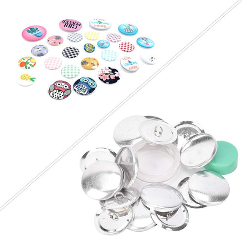 Cover Button Kit, Fabric Covered Button Kit, Flat Back Button Covers Kit, Buckle Making Tool for DIY Handmade Crafts(30mm)...