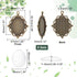PH PandaHall 5pcs Pendant Tray Oval Charms Cabochon Bezel and 5pcs 40x30mm Glass Cabochon Dome Tiles Clear Cameo Memorial Photo Pendant for Bouque...