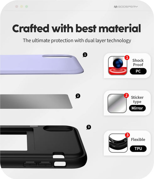 GOOSPERY iPhone XR Wallet Case with Card Holder, Protective Dual Layer Bumper Phone Case - Lilac Purple...