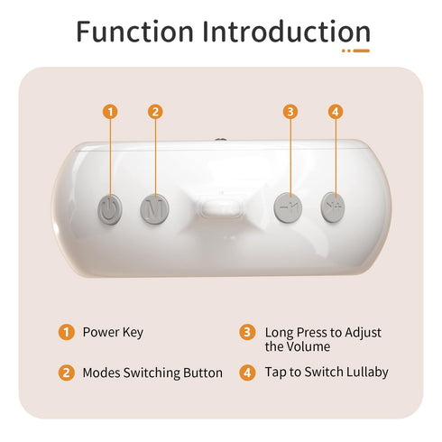 FEISIKE Crib Mobile Motor, Baby Music Box Spinner with 3 Modes?Spin Only, Music Only, Spin & Music 0-100 Volume Control,35 Lullabies,Portable Soun...