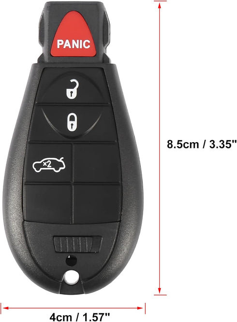 X AUTOHAUX Replacement Keyless Remote Car Key Fob 433Mhz 4 Button for Dodge Dart 2013 3014 2015 2016 M3N32297100 56046771AA...