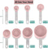 8 Pieces Measuring Cups and Spoons Set / Nesting Measuring Cups with Stainless Steel Handle / for Dry and Liquid Ingredient (Light pink)...