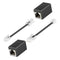 RJ45 to RJ11 Adapter, 2 Pack Phone Jack to Ethernet Adapter, Black Phone Line to Ethernet Adapter, RJ45 Female to RJ11 Male Ethernet to Phone Line...