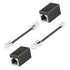 RJ45 to RJ11 Adapter, 2 Pack Phone Jack to Ethernet Adapter, Black Phone Line to Ethernet Adapter, RJ45 Female to RJ11 Male Ethernet to Phone Line...