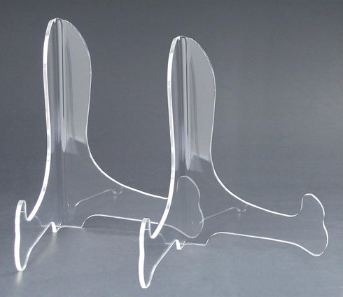 Clear Acrylic Fixed Position Easels - Set of 2-11 Inch Easels - Picture Display Stands - Plate Stands - Book Stands – Easel...