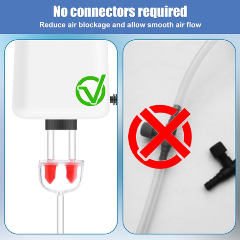 4pcs Aquarium Check Valve for 3/16 Inch, Plastic Aquarium Air Pump Check Valve 2-Way Non-Return Check Valve Aquarium Airline Tubing Check Valve Pu...