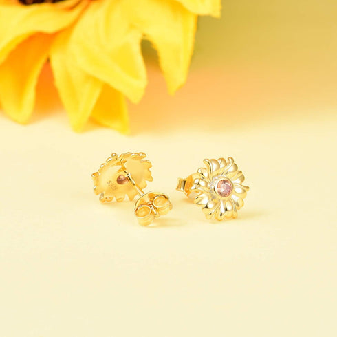 Sunflower Necklace Anklet Bracelet Earrings Ring - Sterling Silver Jewelry Set Pendant Gifts for Women You Are My Sunshine...