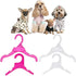Pet Clothing Hanger, 10PCS Plastic Anti-Skid Dog Puppy Cat Clothes Clothing Rack for Small Animals (Pink, S...