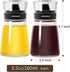 5.5oz Oil and Vinegar Cruets 2 Pack, Glass Oil Dispenser Bottles for Cooking, Leakproof and Drip Free Spouts...