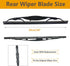 2 Pack Rear Wiper Blades for Jeep Compass 2007-2017 / Jeep Patriot 2007-2017 / Chevrolet Trax 2013-2022 / Ford Escape 2001-2007 / Honda CR-V 2002-...