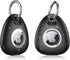 2 Pack IPX8 Waterproof Airtag Keychain with Airtag Holder Case,Full Body Shockproof,Anti-Scratch Cover Air tag for Cat,Dog,Keys,Luggage,Wallet(Bla...