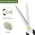 Scissors, Stainless Steel Cutting Blade Rubber Handle, Black and Green, 8", 1 Piece...