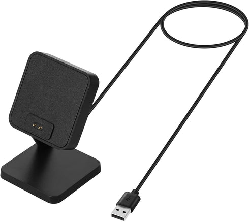 kwmobile Docking Station Compatible with Xiaomi Redmi Watch 4 - Charging Charger Cable with Stand - Black...