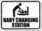 Honey Dew Gifts Restroom Sign, Baby Changing Station 9 inch by 12 inch Metal Aluminum Baby Changing Station Sign for Business, Made in USA, HDG-11...