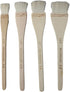 FDXGYH 4pcs Flat Hake Brushes Professional Soft Goat Hair Paintbrush with Solid Wooden Handle for Watercolor Wash Pottery Painting...