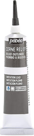 Pebeo Vitrail, Cerne Relief Dimensional Paint, 37 ml Tube with Nozzle - Imitation Lead, 1.25 Fl Oz (Pack of 1)...