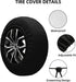 14 Inch Spare Tire Cover Weatherproof Sun Protection Wheel Tire Cover Universal Fit Trailers RV SUV Truck Camper Travel Compass...