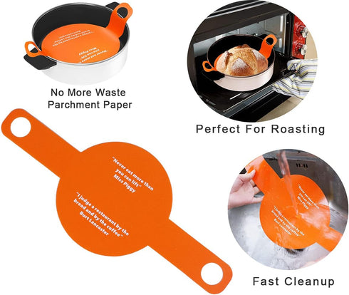 Reusable Silicone Bread Sling for Dutch Oven, Sourdough Bread Baking Supplies, Sourdough Sling, Durable Round Bread Baking Tool with 2 Extensions,...