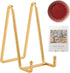 Plate Holder Easel Display Stand - 6 inch Metal Plate Stands for Display - Tabletop Picture Stand - Gold Iron Easels for Display Pictures | Photo ...