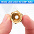 Spurtar 21Pcs 3/16 Brake Line Fittings 3/8 Inch-24 Threads, Brake Line Pressure Fittings for 3/16 Inch Brake Line, Brass Brake Line Fitting Assort...