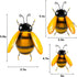 Vindar Metal Wall Art Bee Sculpture Garden Wall Art Decor Set of 3 Bee Outdoor and Indoor Decorative Art Wall Sculptures...