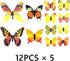 60PCS Butterfly Wall Decals - 3D Butterflies Decor for Wall Removable Mural Stickers Home Decoration Kids Room Bedroom Decor (Yellow)...