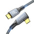 USB4 Cable for Thunderbolt 4 Cable Right Angle 40Gbps Data Transfer 8K HD Display Video Output, 240W USB C to USB C Fast Charging Cable Compatible...