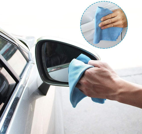 8Pcs Microfiber Towel Cleaning Cloth Mop 12x12 inch for Glass Windows Mirrors Home Kitchen Car...