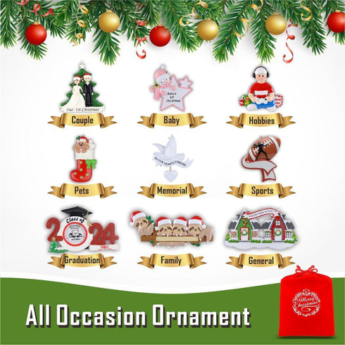 Snowman Family of 5 Personalized Christmas Tree Ornament 2025 Custom Family Keepsake Gifts for Grandparents, Parents, Kids, Neighbors...