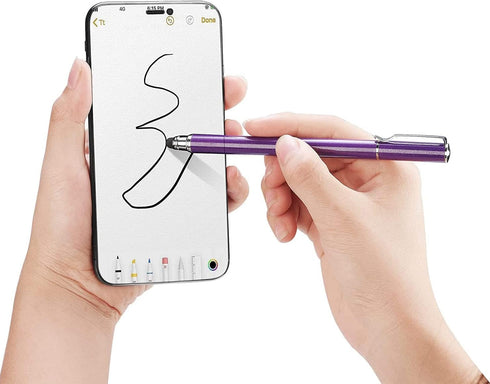 Fonus Purple Stylus for Galaxy A03s A13 A14 A23 A53 A54 5G Phones - Touch Screen Pen Fiber Tip Aluminum Lightweight M9X Compatible with Samsung Ga...