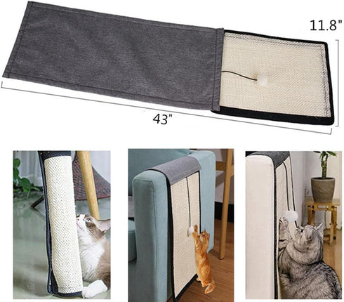 Cat Scratch Furniture Protector Natural Sisal Anti-Scratching Mat for Sofa Couch Chair - Suitable for Bed Furniture Corner Protector, and Anti Scr...