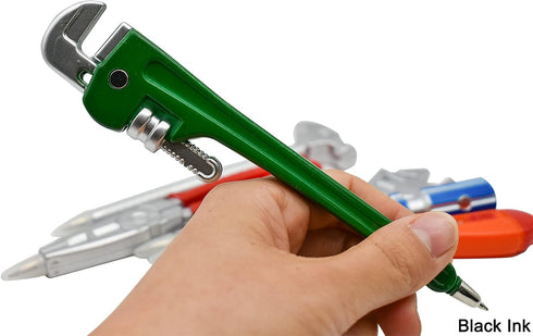 Maydahui 20PCS Hardware Hand Tool Pens Novelty Shape Black ink Ballpoint Pen Pipe Wrench Pincer Pliers Art Knife Spanner Hammer Screwdriver for Sc...