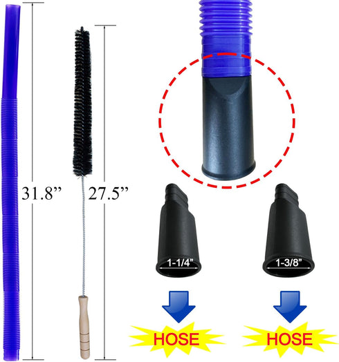 Dryer Vent Cleaner Kit & Refrigerator Condenser Coil Brush Compatible Shark Rocket HV300 HV301 & Rotator NV751 NV650 NV800 Series & Small Shop vac...