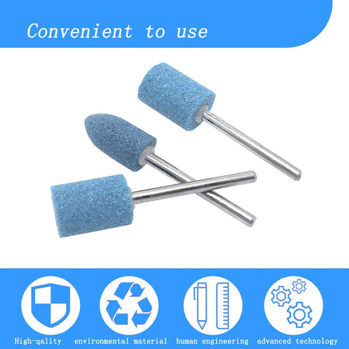 100 Pcs Rotary ???????????????? ?????????? - 1/8 Inch Shank Abrasive Stone Mounted Sharpening Bits Grinding Stones for Dremel Rotary Tools (Blue)...