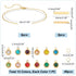 UNICRAFTALE 8 Sets Bracelet Making Kit Stainless Steel Blank Rectangle Link Bracelet with Birthstone Charms with 40pcs Jump Rings Bangles Bracelet...