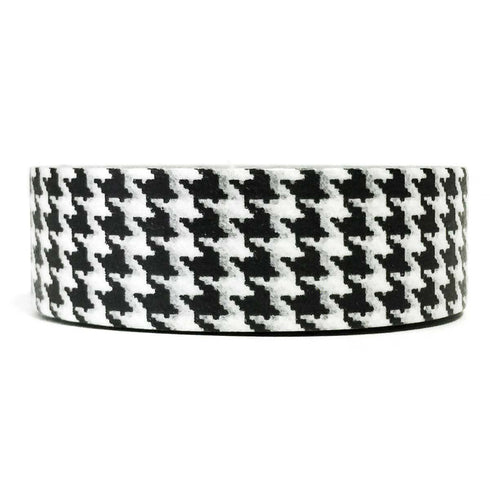 Wrapables Colorful Patterns Washi Masking Tape, Black Houndstooth...