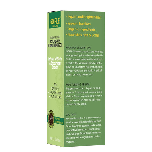 Organic Rosemary Oil For Hair Growth 3.1 FL OZ, Pure Natural Scalp Hair Growth Oil With Essential Oils, Rosemary Hair Oil Nourishing Treatment For...
