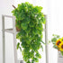 Artificial Monstera Hanging Plant Fake Turtle Greenery Vine for Tropical Party Decorations Holiday Greenery Decor - 2pcs...