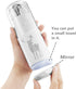 Travel Cups, Toothbrush Cup, Portable Travel Toothbrush Cases, 2 x 45 ml Pump Bottle Soap Dispenser, Mirror, Comb for Camping Business Travel (Gre...