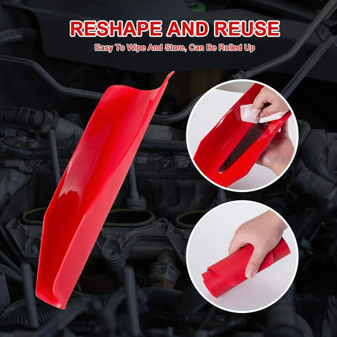 Flexible Oil Drain Tool Funnel, Reusable Oil Filter Funnel Spill Free, Portable Flexible Draining Tool Can be Molded Into Different Shape...