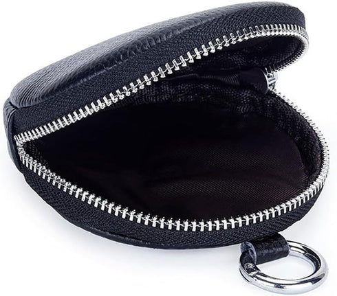 1 Pcs Leather Zipper Coin Purse Wallet With Keychain, Coin Organizer, Change Holder,Card Case, Mini Leather Zipper Storage Bag for Men & Women...