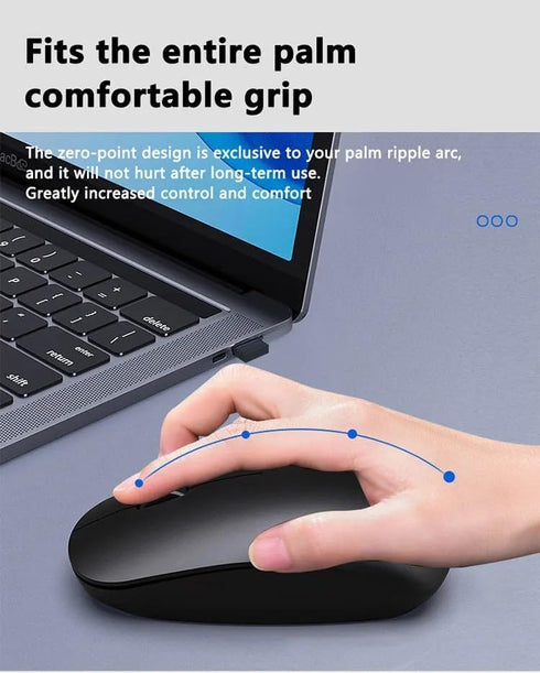Ergonomic Wireless Keyboard and Mouse Combo, 2.4G Full Sized Ergonomic Keyboard, 12 Short-Cut Keys and Quiet Click Mouse for Laptop, Mac, Windows,...