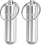 uxcell Toothpick Holder, 2Pcs - Aluminum Alloy Portable Toothpick Case, Waterproof Toothpick Holder Pocket with Keychain for Outdoor Picnic Campin...