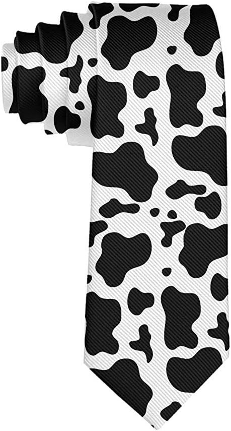 Men's Fashion tie Cow Print Pattern Necktie One Size Neck Tie...