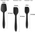 Silicone Spatula 3-piece Set, Ergonomic Handle High Heat-Resistant Spatulas, Non-stick Rubber Spatulas with Stainless Steel Core, Black...