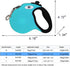 13 ft Retractable Dog Leash for Large Dogs up to 26 lbs,Tangle-Free Nylon Tape,Blue Dan S...