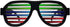 GS GLOWSEEN Light Up Shutter Glasses Sound Reactive - USB Rechargeable Rave Glasses - Black...
