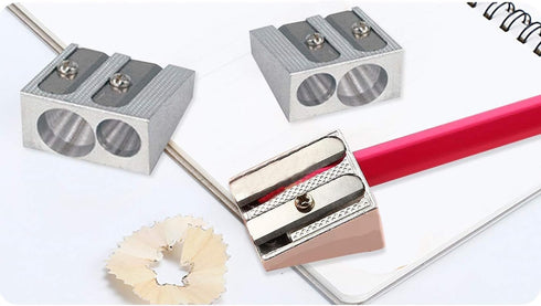 1 Pc Bell Service Handheld Aluminum Pencil Sharpener Metal Alloy Two Hole Office Stationery Really Good Pens Pencil Sharpeners...