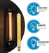 Long Test Tube Spiral Vintage Edison Filament Light Bulb?T10/T32 Medium (E26) Standard Base E27?4W 2200K 240LM Dimmable LED Edison Bulb,40W Equiva...