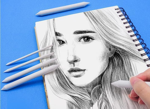 3 Pcs Blending Smudge Stump Stick Art Drawing Tools Deft Art Pencils, Drawing Pencils Sketch White Pens for Artists Students Beginner for Student ...